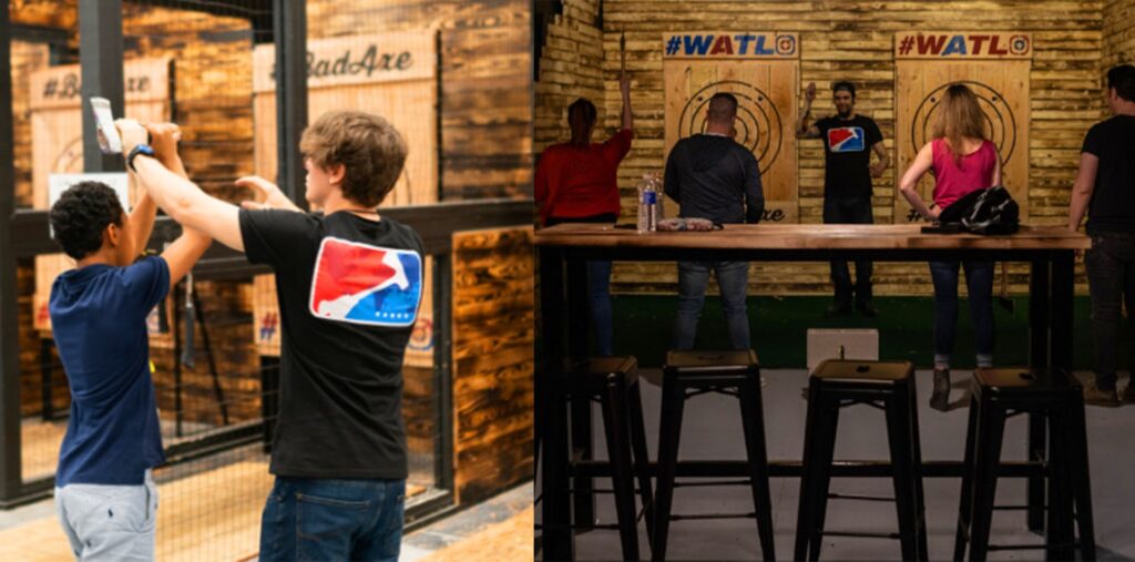 Bad Axe Throwing coached lanes in Alexandria, Virginia